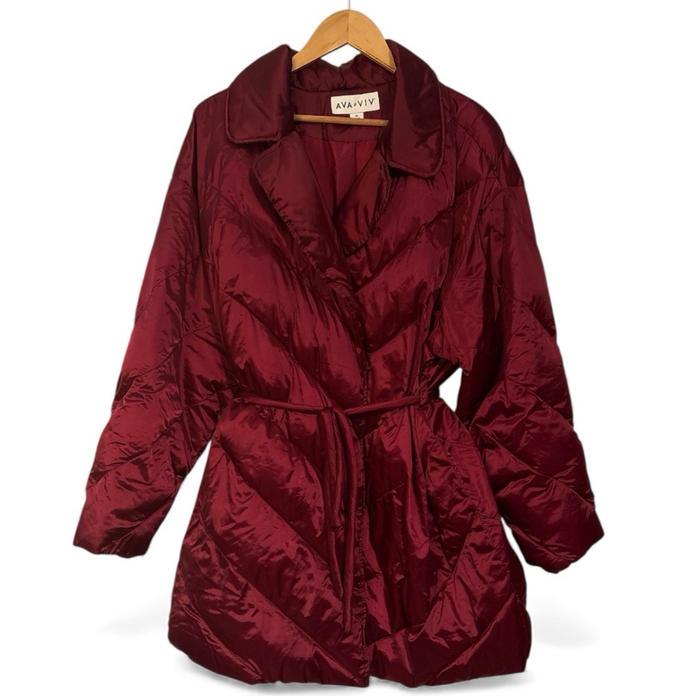 Ava &Viv Quilted Sateen Jacket EUC